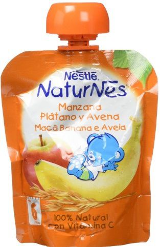 Saszetka Naturnes Jabłkowa Owsianka Bananowa 6 miesięcy 90 gr