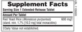 Drożdże ziołowe czerwone ziołowe 600 mg - 30 tabletek