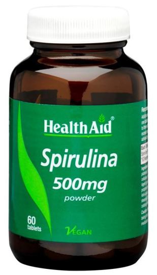 Spirulina 500 mg Pochodzi z dzikich ziół 60 tabletek